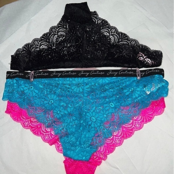 3pcs Juicy Couture Lace Cheeky Panty - Picture 7 of 9